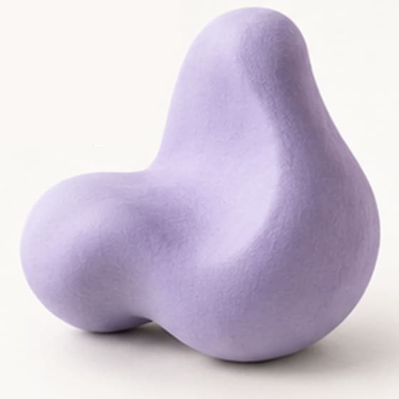 Soft lilac clay form